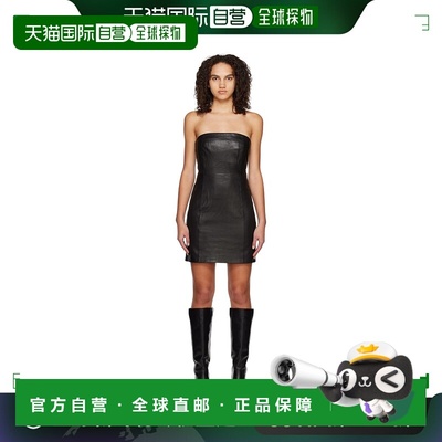 1h可退 香港直邮潮奢 THEORY 希尔瑞 女士 黑色 Strapless 连衣裙