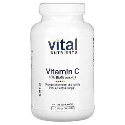 香港直邮Vital Nutrients,维生素 C 与生物类黄酮，220 粒素食胶