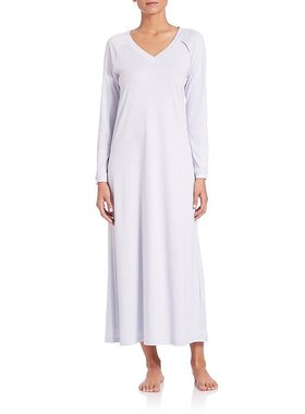 美国直邮HANRO女士连衣裙V领长袖修身时尚优雅自然舒适百搭女装