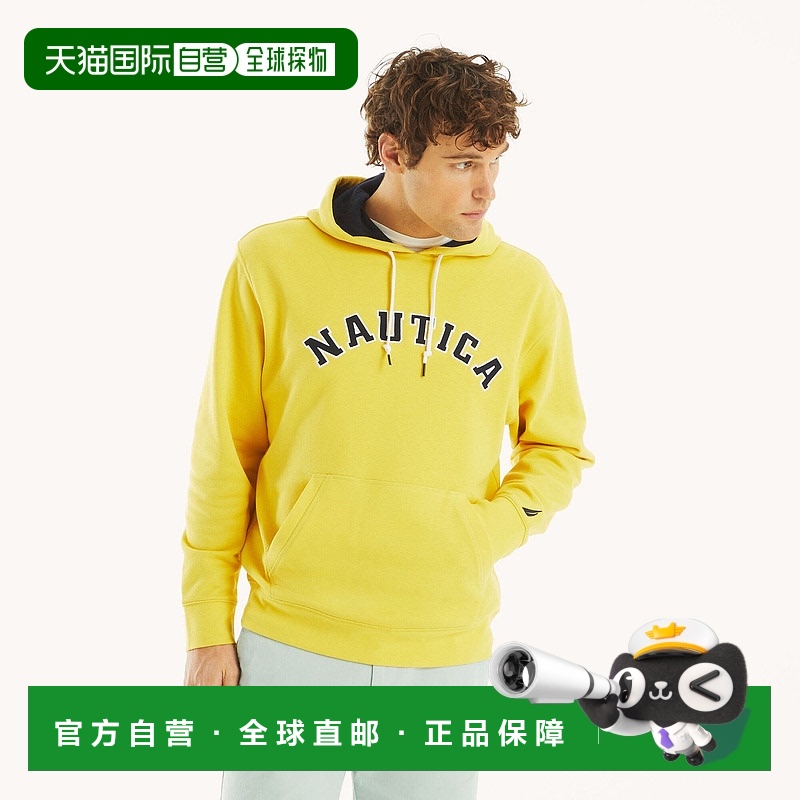 自营 Nautica Mens Pullover Logo Hoodie - buoy yellow 美国奥