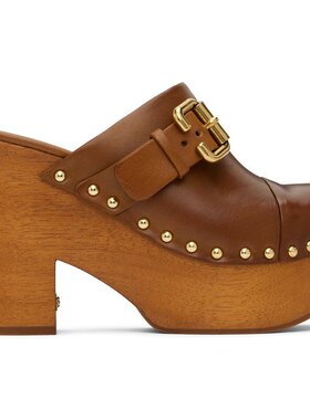 潮奢 Chloe 蔻依 女士 棕色 Jeannette Wedge 穆勒鞋 CHC24A02TLT