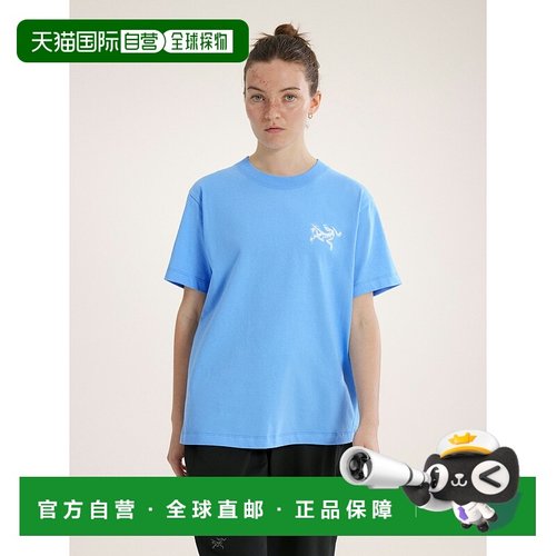 欧洲直邮Arc'teryx 始祖鸟KRAGG棉质鸟标拼贴短袖圆领衫 女装户外