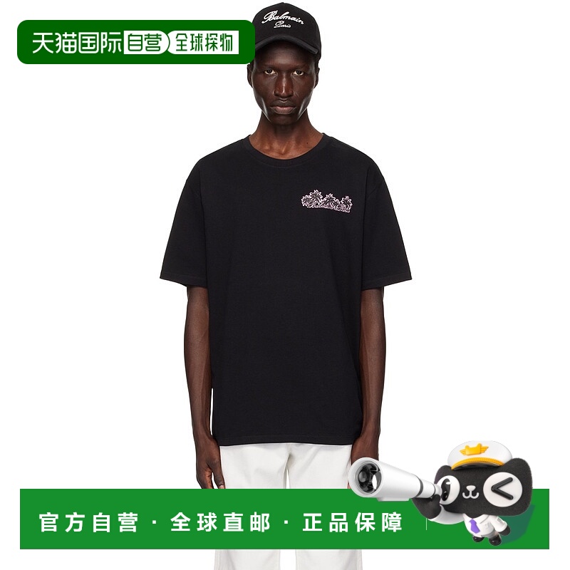 香港直邮潮奢 Balmain 巴尔曼 男士 黑色 Club T 恤 DH1EG000GD82