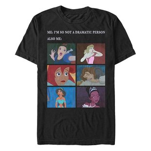 迪士尼公主 Not Sun 恤 短袖 男士 Meme Fifth Dramatic