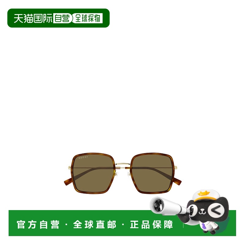 1h可退 香港直邮GUCCI 女士眼镜 GG1848S002 SS2025 绿色 全框太