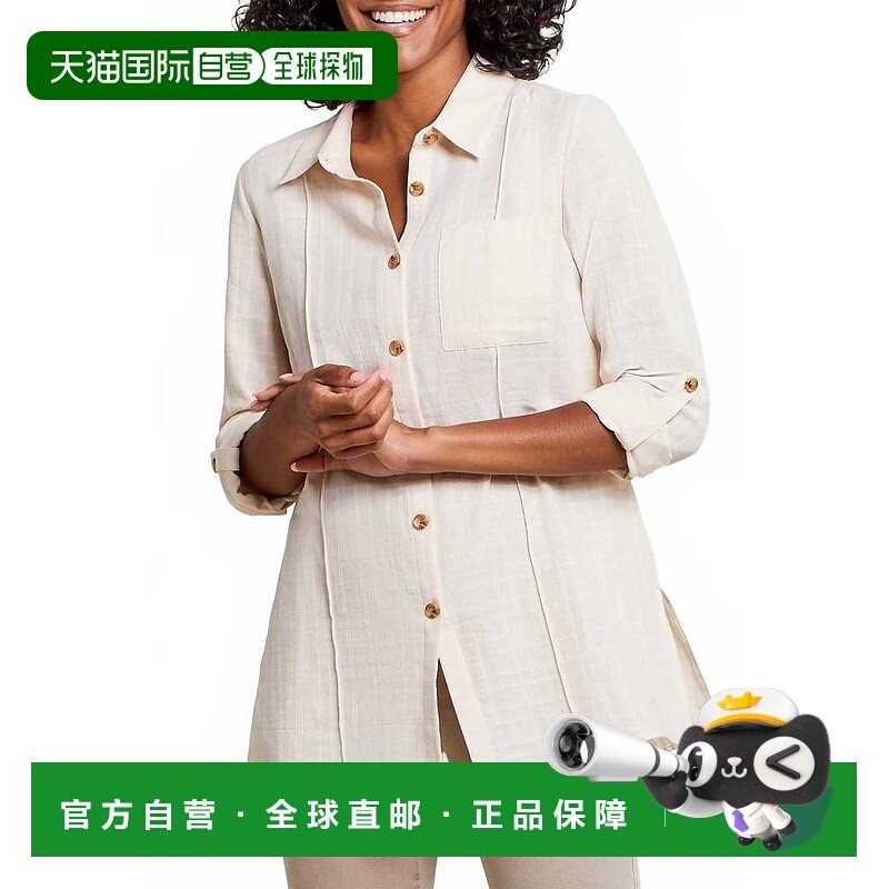 1h可退 【美国直邮】tribal 女士 衬衫牛仔亚麻