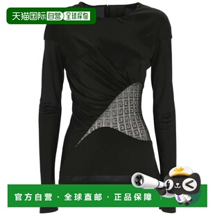 香港直邮GIVENCHY 女士背心吊带 BW617F311B001 AW2024 黑色 GIVE