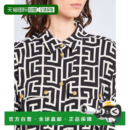 1h可退 香港直邮潮奢 Balmain 巴尔曼 女士 Blouses 花纹衬衫