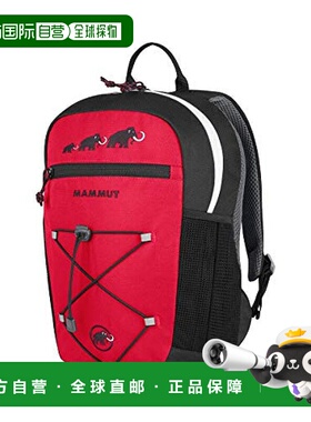 【日本直邮】Mammut猛犸象 First Zip 8L儿童背包 红黑双肩包