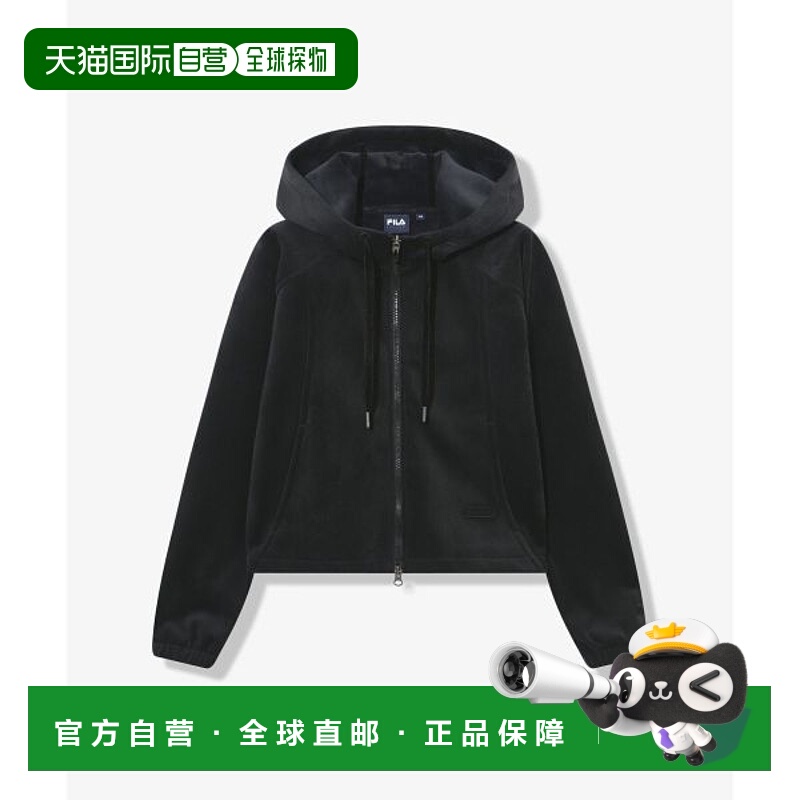 韩国直邮FILA FILA Velboa 灯芯绒拉绒连帽拉链衫（FS254FT02F004