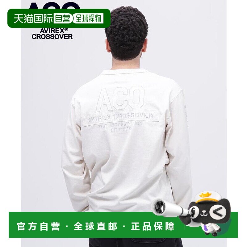 日本直邮AVIREX CROSSOVER FADED WASH长袖T恤 [AV1129EM020467]