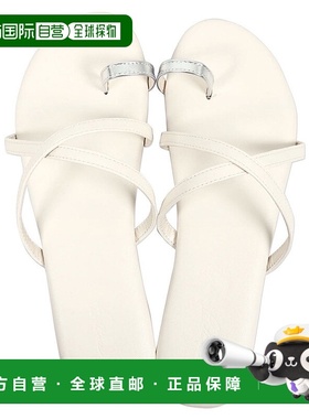 日本直邮KOBE LETTUCE 萨姆Loop交叉平底凉鞋 [I1834] 黑色