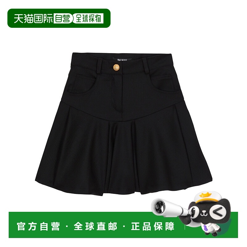 香港直邮Balmain 腰带环喇叭裙 BW7A51I0196