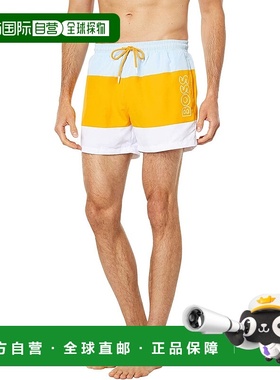 自营 Hugo Boss Coco 泳裤 开放式黄色泳裤 短裤 - 黄色 美国奥莱