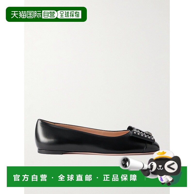香港直邮Bally 巴利 女士 B-Bow 铆钉皮质芭蕾舞鞋 WA051XVT021