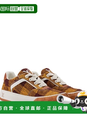 自营欧洲直邮LV路易威登 Tilted男士黄色皮革logo标识运动鞋