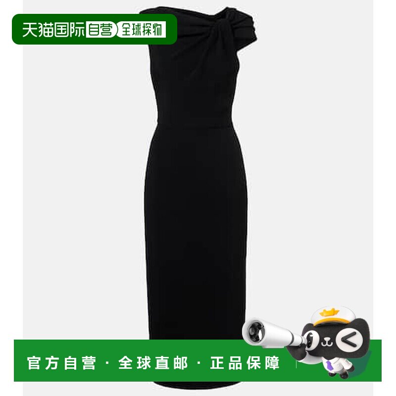 1h可退 香港直邮Givenchy 纪梵希 女士 垂褶酒会礼服 black黑色