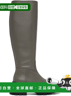 1h可退 香港直邮潮奢 BY FAR 女士 灰色 Russel 高筒靴 22FWRUSDC