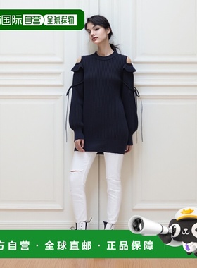 日本直邮日潮 GRL 肩部开口蝴蝶结针织迷你连衣裙 gf62气质优雅