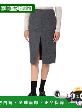 香港直邮PRADA 女士半身裙 P107ZC2OSOOOF0480 AW2025 灰色包臀裙