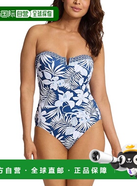 自营Women's Tommy Bahama Island Cays Blooms Swimsuit Blue Ba