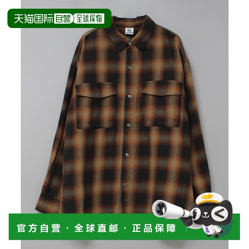 1h可退 日本直邮RNA-N 女装 宽松Ombre格纹衬衫 柔软抗皱便携款 I