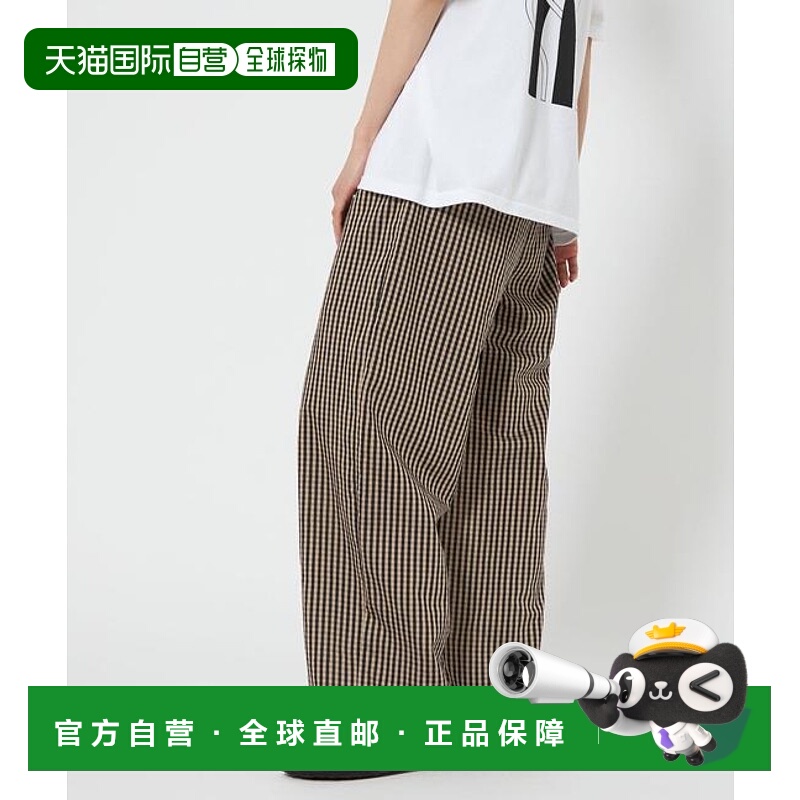 1h可退 日本直邮CITEN 格纹休闲裤新款格子阔腿裤