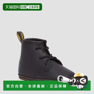 欧洲直邮DrMartens马丁大夫 1460儿童黑色Auburn皮革靴新生儿款