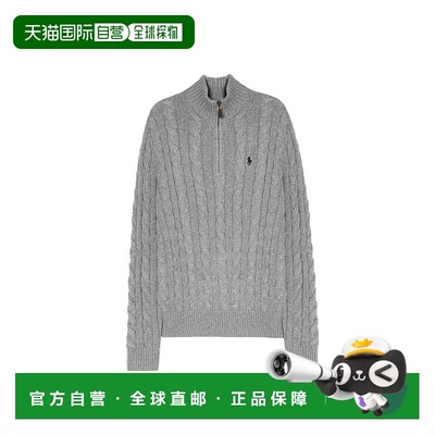 香港直邮Polo Ralph Lauren男士纯色休闲小马刺绣长袖半拉链针织7