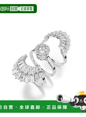 1h可退 【美国直邮】施华洛世奇|混合切割，贝壳，白色，镀铑 Idy