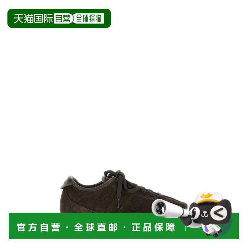 自营jacquemusRod-carr e 防水皮革橡胶鞋底运动鞋-棕色 美国奥莱