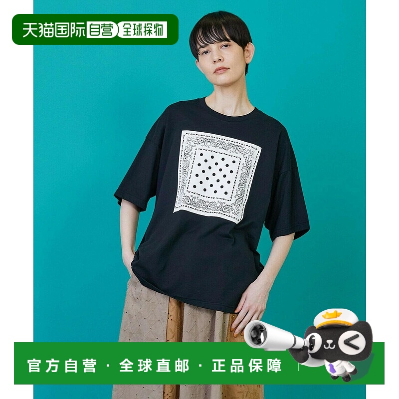 1h可退 日本直邮FRAPBOIS 男女同款 宽松T恤 半袖 原创班达纳印花