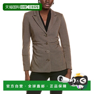自营Vince Camuto Houndstooth Jacket - tan 美国奥莱直发外套