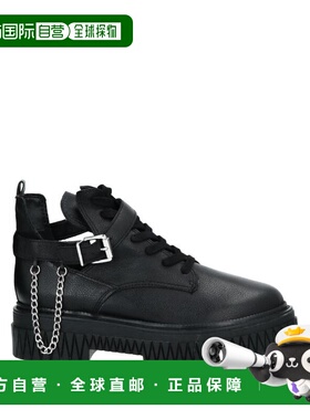 1h可退 【美国直邮】Schutz女士短筒时装靴圆头方跟系带防水真皮