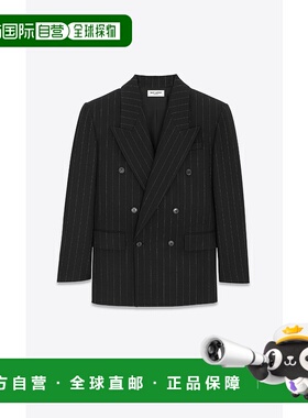 香港直邮Saint Laurent 圣罗兰 男士 条纹羊毛西装外套 771647Y1H
