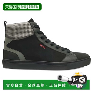 自营hugo bossHugo Men's Morrie High Top Sneakers, Black - bl