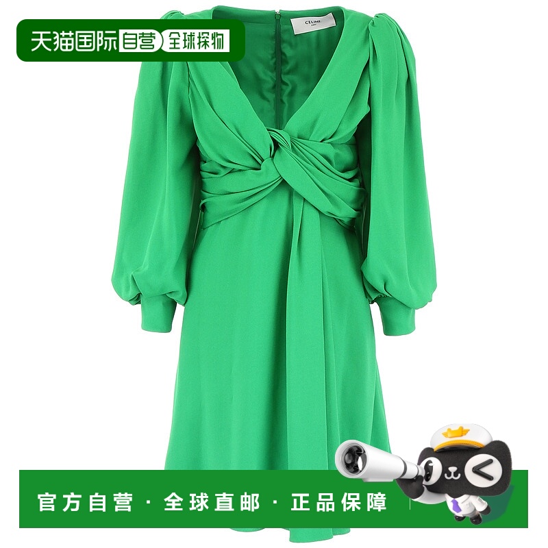香港直邮CELINE 女士连衣裙 2R294865C30RD SS2019 绿色