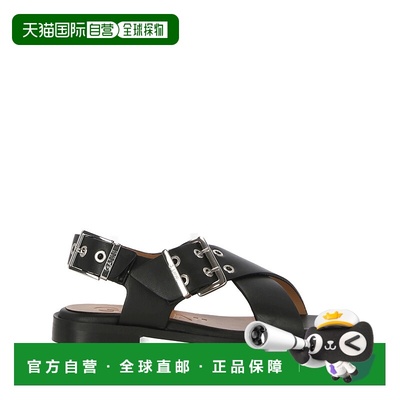 香港直邮GANNI 女士凉鞋 S2567099 SS2024 黑色 Studded Sandals