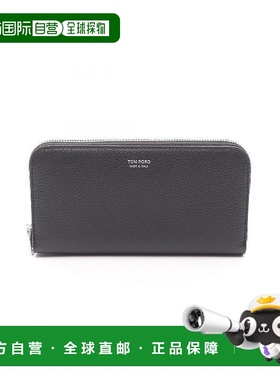 日本直邮中古Tom Ford汤姆福特男S级99新wallet钱包牛皮长钱包黑