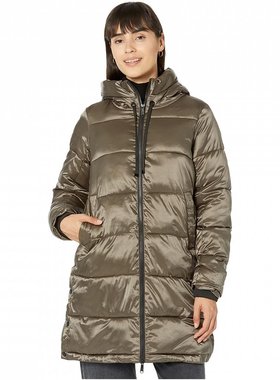 Sam Edelman 连帽漏斗羽绒服 蕨绿色