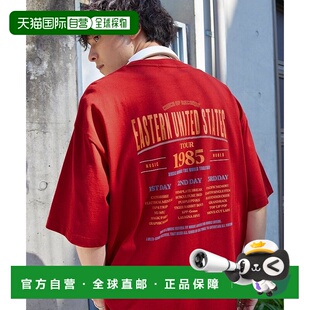 1h可退 日本直邮MONO-MART Tour Graphic Design 宽松短袖T恤男装