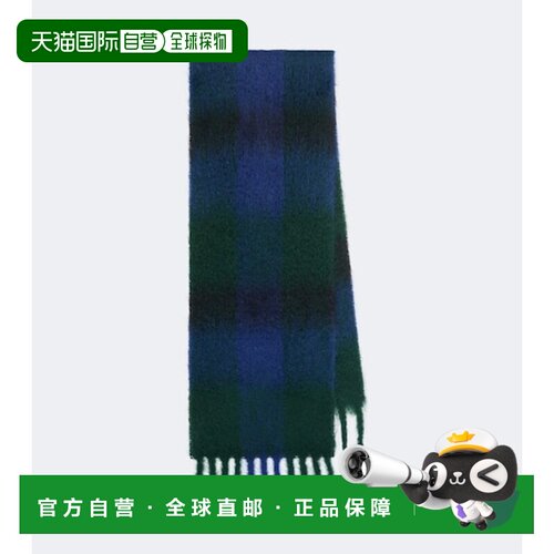 香港直邮The Row 男士 Creana 格纹马海毛羊毛围巾 A001174P171BG