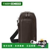 自营欧洲直邮Tumi途明 Harrison男士 咖啡棕皮革拉链开合斜挎包