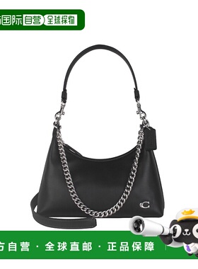 香港直邮COACH 专柜款女士皮质单肩斜挎手提包CW640LHBLK蔻驰