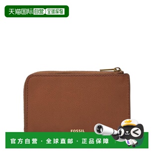 美国直邮自营 fossil 女士 卡包真皮卡片夹收纳