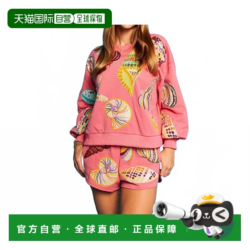 自营queen of sparkles粉色多壳短裤 美国奥莱直发