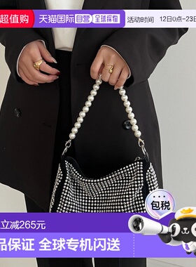 1h可退 日本直邮prose verse 女装 珍珠手柄水钻链条单肩包 2way