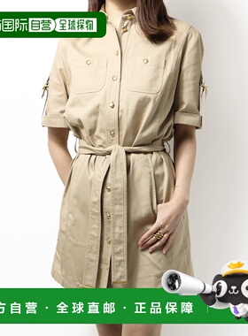 日本直邮CELINE 赛琳 Cotton Twill Trapeze Mini Dress 棉质斜纹