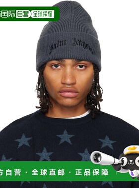 1h可退 香港直邮Palm Angels 棕榈天使 男士 灰色 Curved Logo 毛