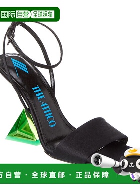 自营 the atticoAttico Cheope 缎面凉鞋 - 黑色 美国奥莱直发